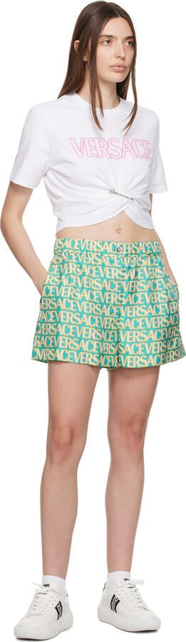 Versace White Greca Sneakers - Picture 4