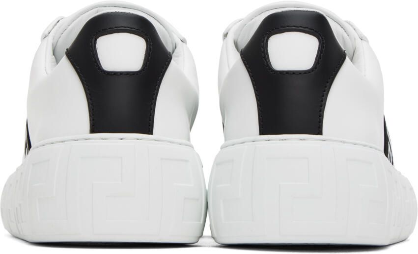 Versace White & Black Greca Sneakers