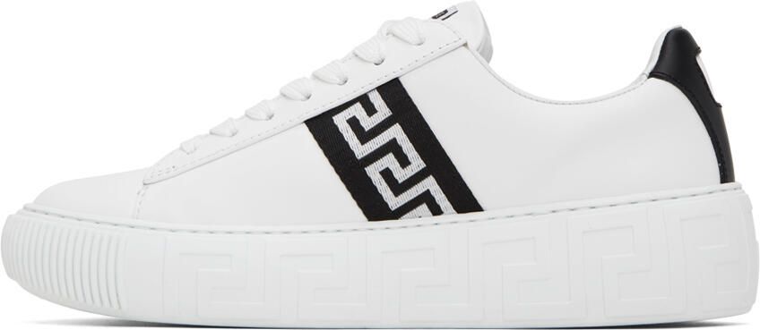 Versace White Greca Sneakers - Picture 3