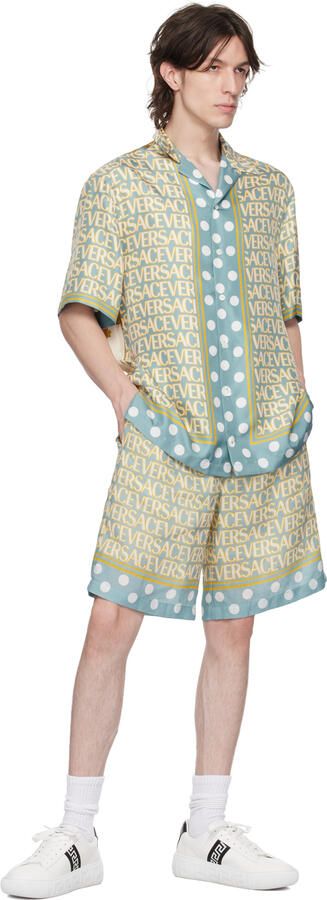 Versace White & Black Greca Sneakers - Picture 4