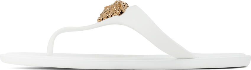 Versace White Medusa Sandals - Picture 4