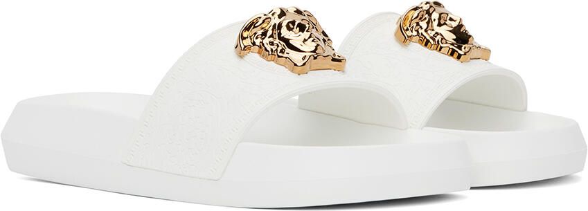 Versace White Palazzo Slides - Picture 2