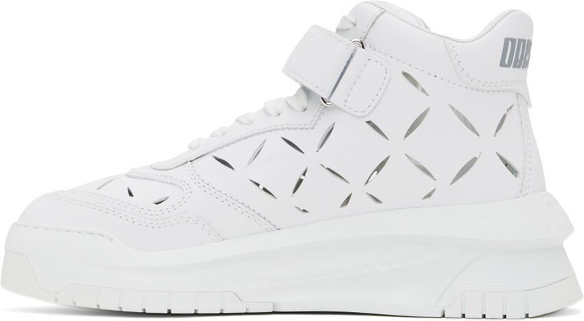 Versace White Slashed Odissea Sneakers - Picture 3