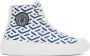 Versace White & Blue Greca Sneakers - Thumbnail 1
