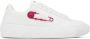 Versace White & Pink Safety Pin Sneakers - Thumbnail 1