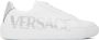 Versace White & Silver Greca Sneakers - Thumbnail 1