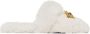 Versace White Faux-Fur Palazzo Slippers - Thumbnail 1