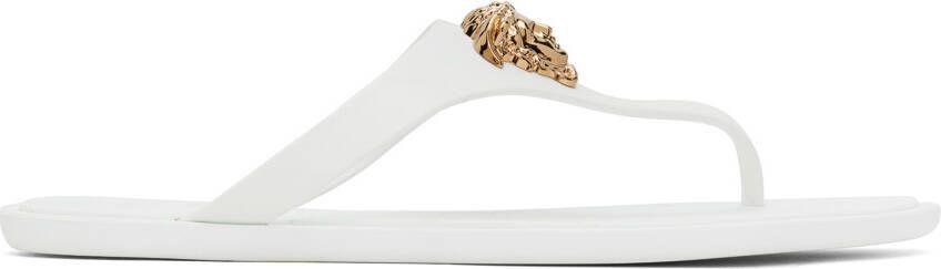 Versace White Medusa Sandals