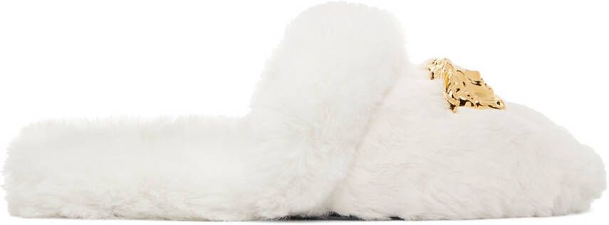 Versace White Palazzo Slippers