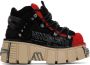 VETEMENTS Black & Red New Rock Edition Platform Sneakers - Thumbnail 1