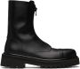 VETEMENTS Leather Zip-Up Police Combat Boots - Thumbnail 1