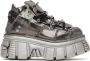 VETEMENTS Silver New Rock Edition Platform Sneakers - Thumbnail 1