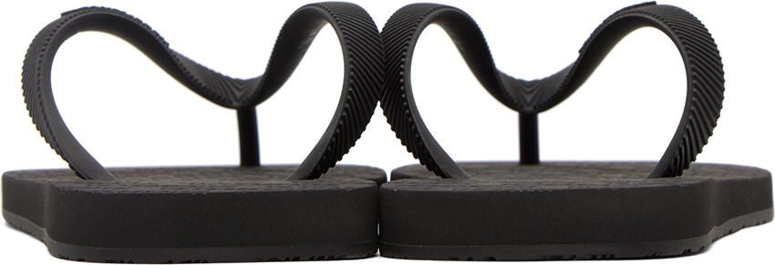 VETEMENTS Black Embossed Flip Flops - Picture 2
