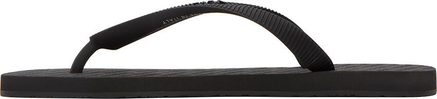 VETEMENTS Black Embossed Flip Flops - Picture 4