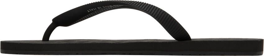 VETEMENTS Black Embossed Flip Flops - Picture 4