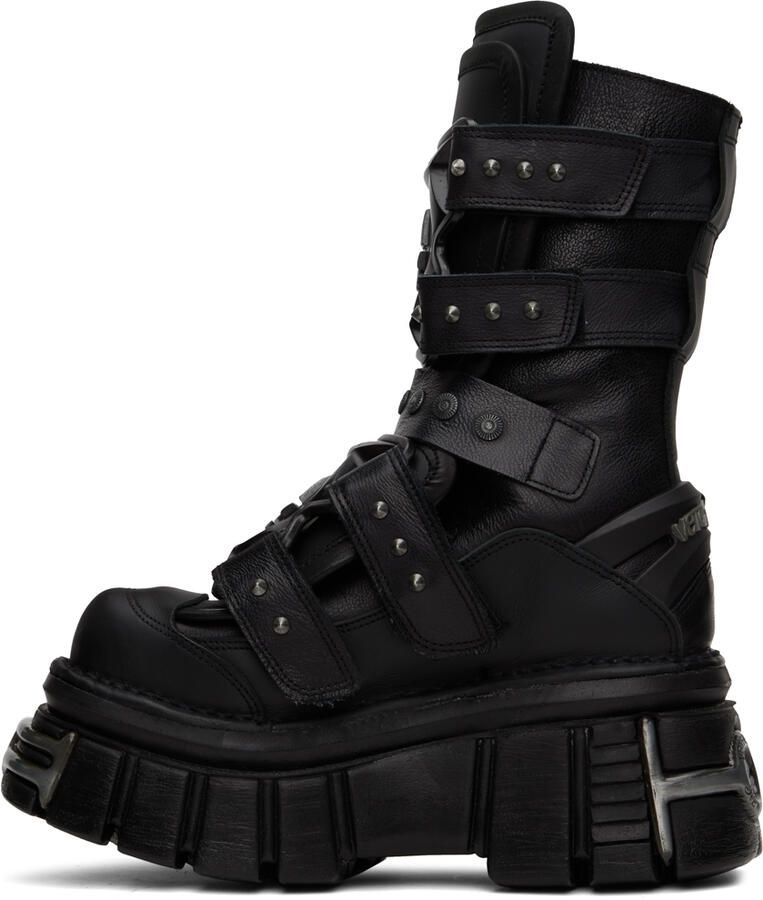VETEMENTS Black New Rock Edition Gamer Ankle Boots - Picture 2