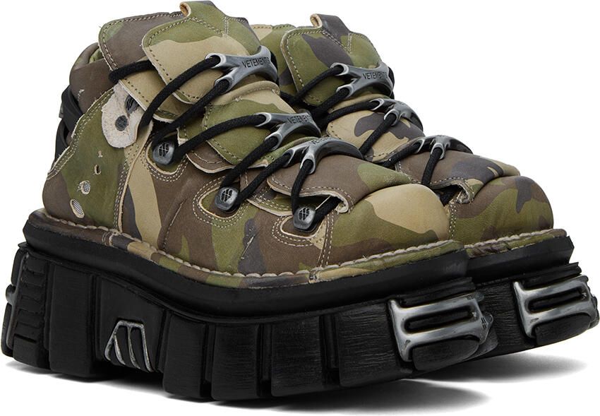 VETEMENTS Green New Rock Edition Platform Sneakers - Picture 3