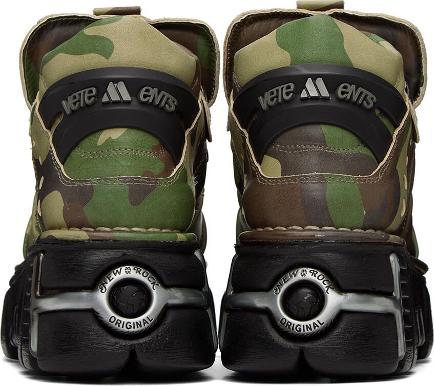 VETEMENTS Khaki New Rock Edition Platform Sneakers