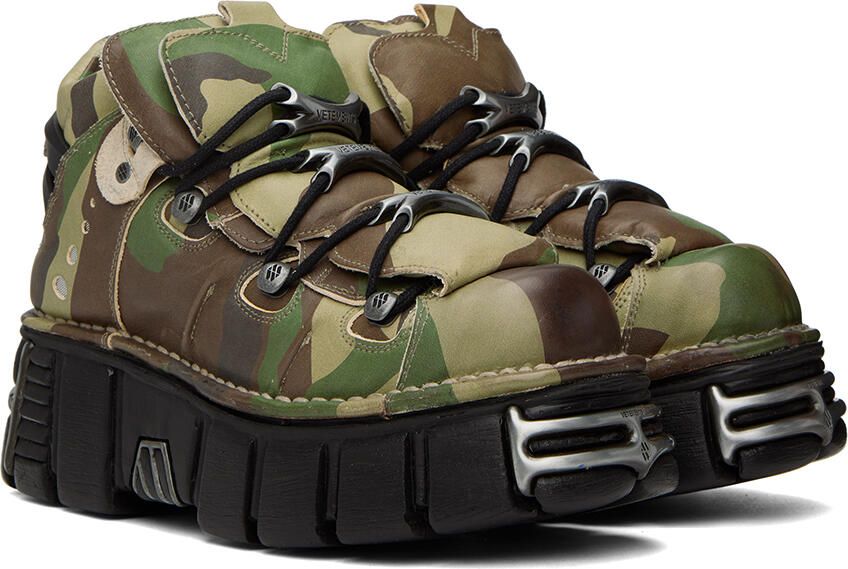 VETEMENTS Khaki New Rock Edition Platform Sneakers - Picture 2