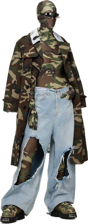 VETEMENTS Khaki New Rock Edition Platform Sneakers - Picture 4