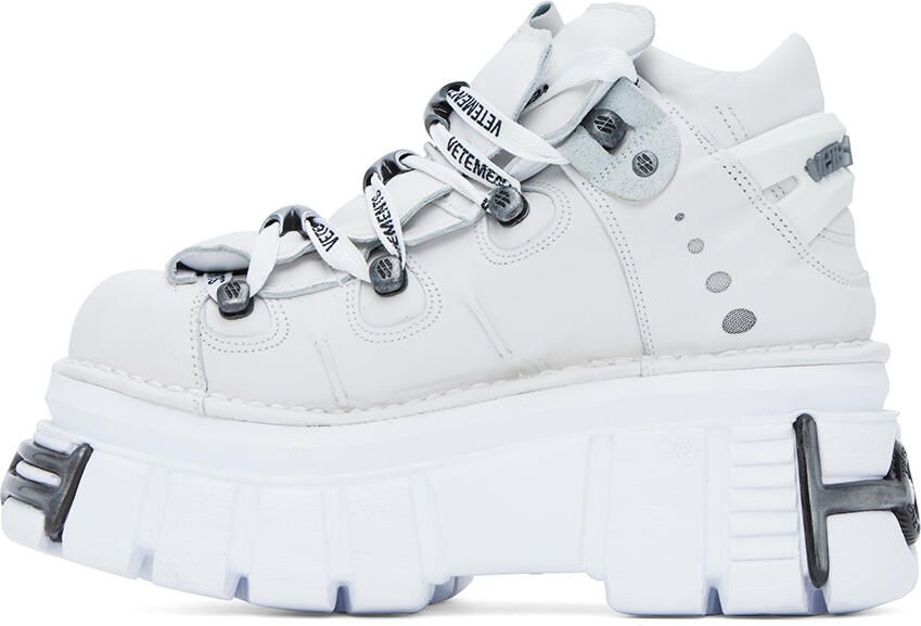 VETEMENTS White New Rock Edition Platform Sneakers - Picture 3