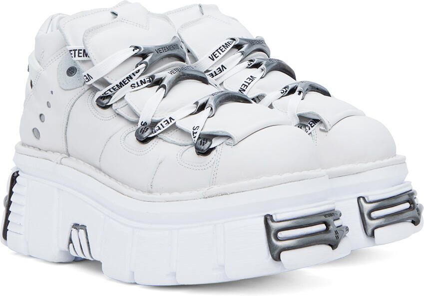 VETEMENTS White New Rock Edition Platform Sneakers - Picture 2