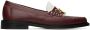 VINNY s Burgundy & White Luxe Mocassin Snaffle Loafers - Thumbnail 1