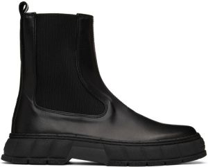 Virón Black Apple Leather 1997 Chelsea Boots
