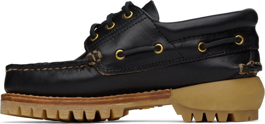 Visvim Black Wallace Deck-Folk Loafers - Picture 3