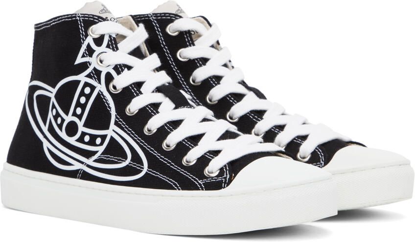 Vivienne Westwood Black Plimsoll High Top Sneakers - Picture 2