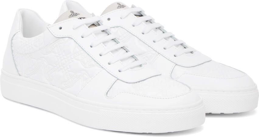 Vivienne Westwood White Embossed Sneakers - Picture 2
