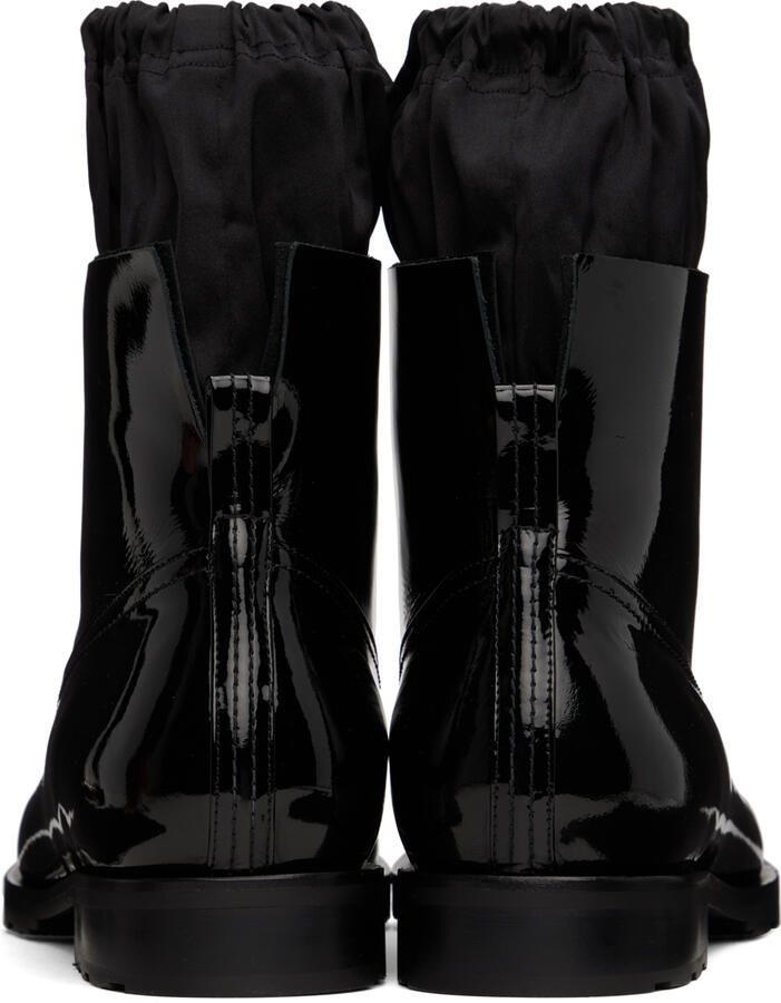 We11done Black Enamel Boots