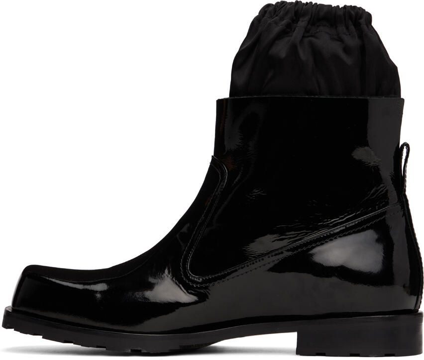 We11done Black Enamel Boots - Picture 3