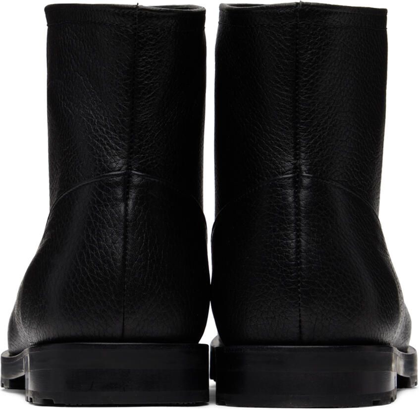 We11done Black Shrunken Ankle Boots
