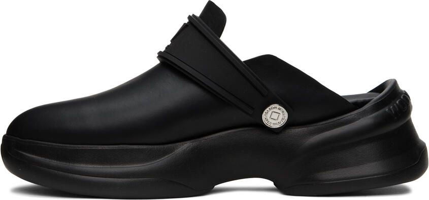Wooyoungmi Black Embossed Clogs - Picture 3