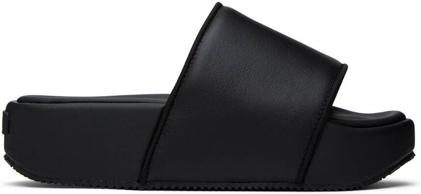Y-3 Black Cushioned Platform Slides