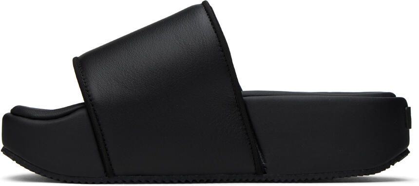 Y-3 Black Cushioned Platform Slides - Picture 3