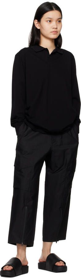 Y-3 Black Cushioned Platform Slides - Picture 5