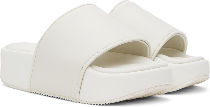 Y-3 Off-White Cushioned Platform Slides - Picture 2