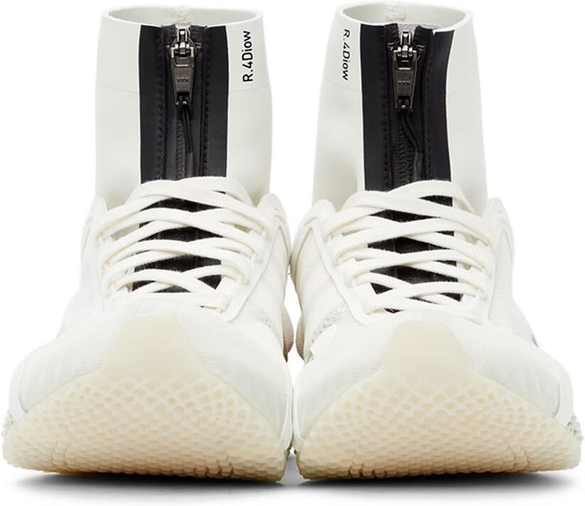 Y-3 White Mesh Runner 4D Low Sneakers - Picture 3