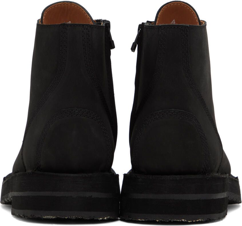 Yohji Yamamoto Black Fastener Biker Boots