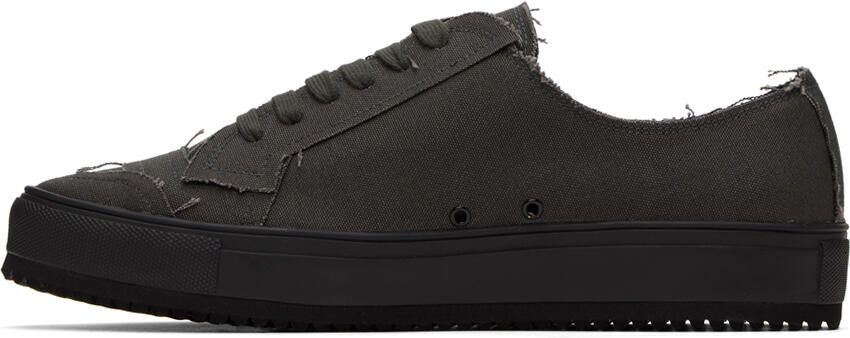 Yohji Yamamoto Gray Raw Edge Sneakers - Picture 3