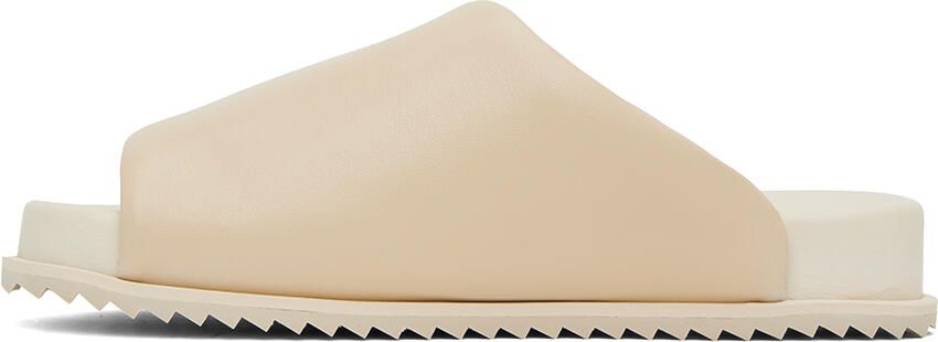 YUME Beige Finn Slides - Picture 3
