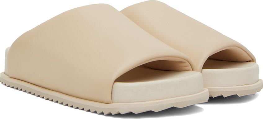 YUME Beige Finn Slides - Picture 2