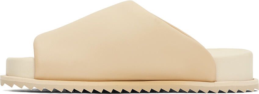 YUME Beige Finn Slides - Picture 4
