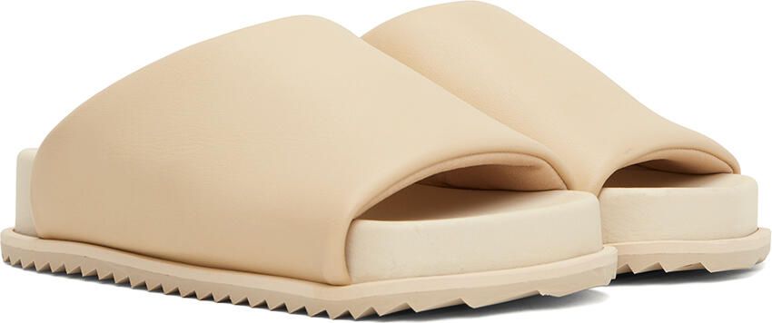 YUME Beige Finn Slides - Picture 2