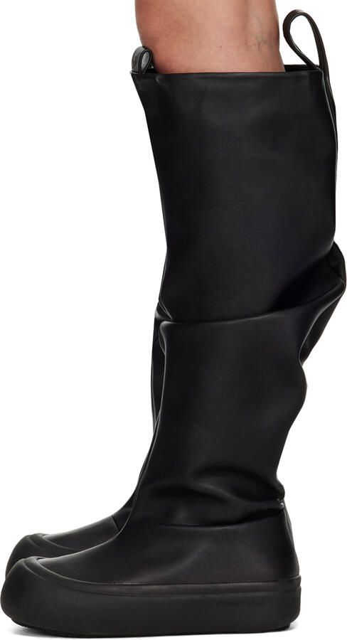 YUME Black Fisher Faux-Leather Boots - Picture 3