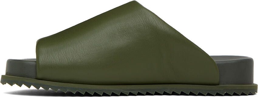 YUME Khaki Finn Slides - Picture 3