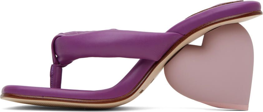YUME Purple Love Heeled Sandals - Picture 3
