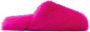 Yves Salomon Pink Toscana Slippers - Thumbnail 1